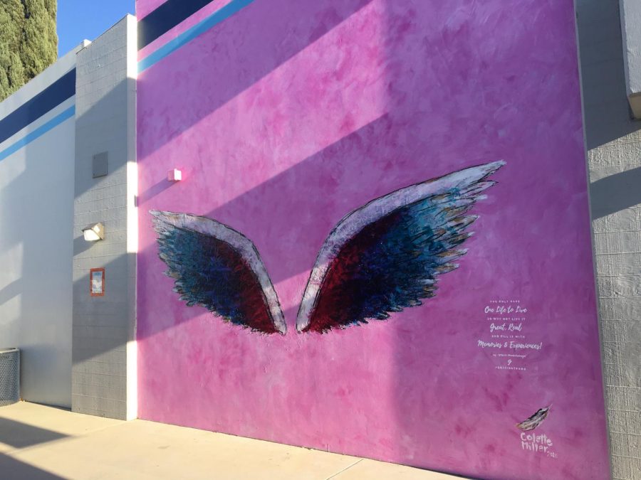 Angel+wings+painted+in+honor+of+Gracie+Muehlberger+at+Saugus+High+School