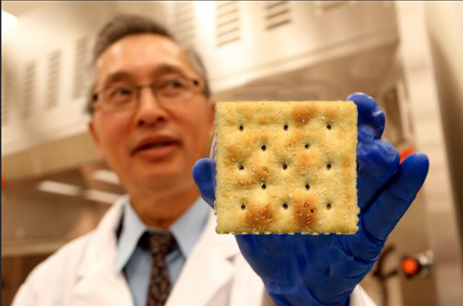 Scientists have begun to study the scientific properties of the elusive saltine cracker. 