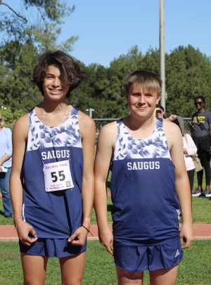 Nathan and Ben after the Finals race, in which Saugus won League Champions