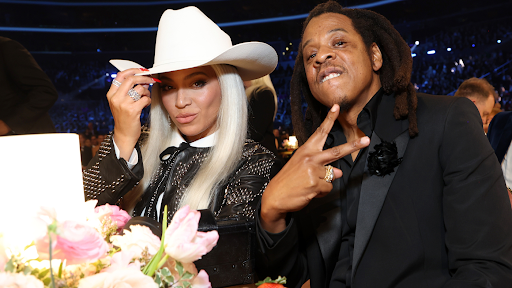 Beyonce and Jay-Z at the 2024 Grammy Awards. Photo courtesy of NPR
